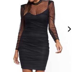NY&C Black Lace Illusion Sheath Dress, Size XS NWT